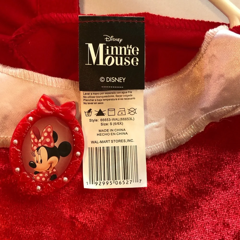 Disney Minnie Mouse Red Polka Dot Kids Costume with Ears